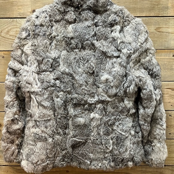 Rabbit Fur Coat Y2K Vintage Maximalism Glam - Picture 2 of 6